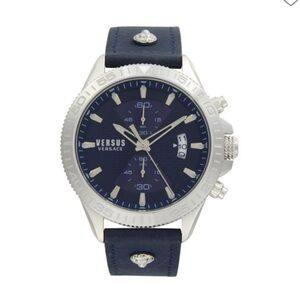 VERSUS VERSACE
46MM Stainless Steel & Leather Strap Watch 🔥Read Descrption🔥